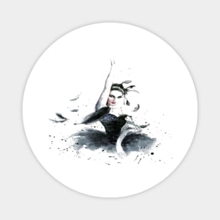 Black swan ballet design Magnet